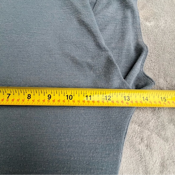 Wilfred Free Isidora Steel Blue Faux Wrap Jersey Knit Dress - Picture 7 of 13